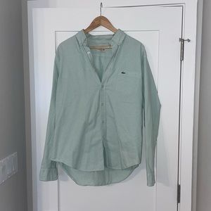 Men’s Lacoste Oxford Stripe Button Down Shirt